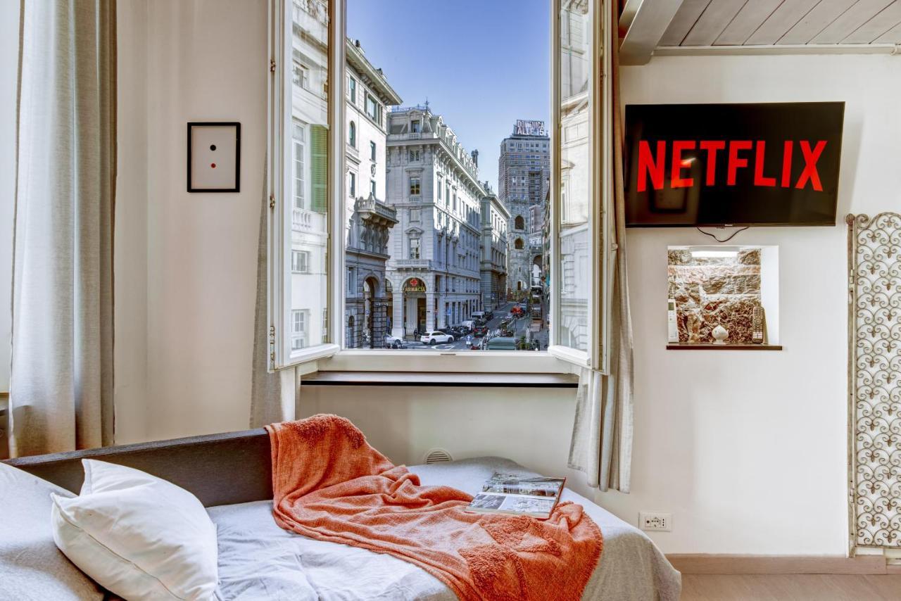 Luminoso Appartamento Nel Cuore Di Genova+Balcone Génova Exterior foto